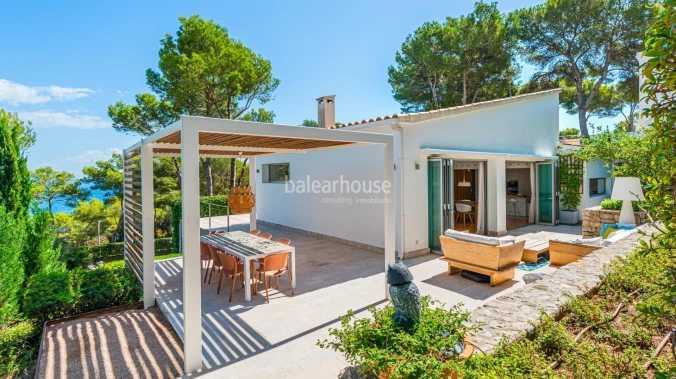 Elegant contemporary villa just a short walk from Cala Vinyes beach on Mallorca’s southwest coast