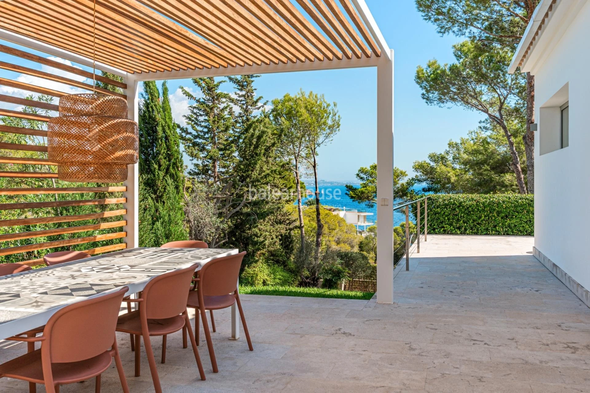 Elegant contemporary villa just a short walk from Cala Vinyes beach on Mallorca’s southwest coast