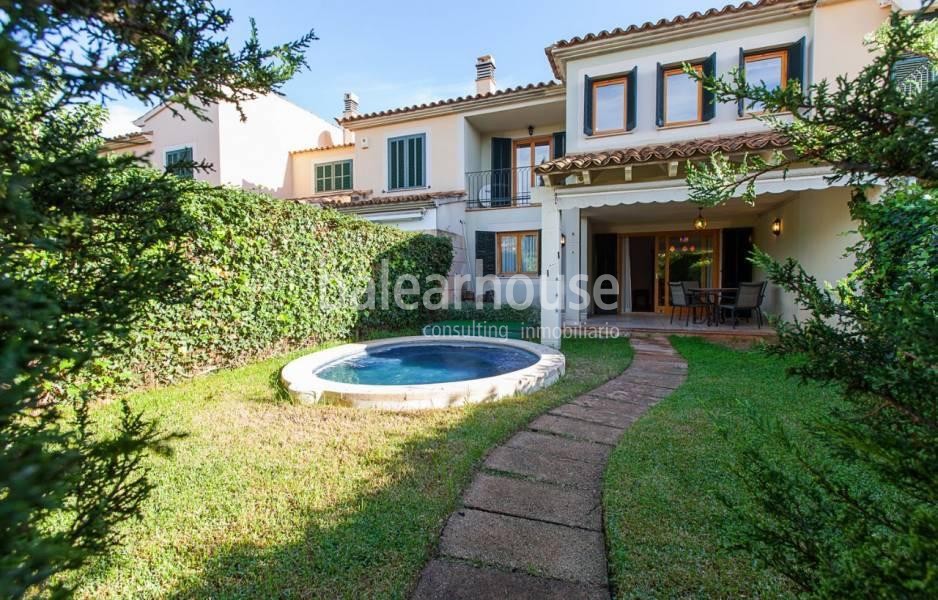 Light-filled semi-detached home with terraces and a private garden near Bellver Castle