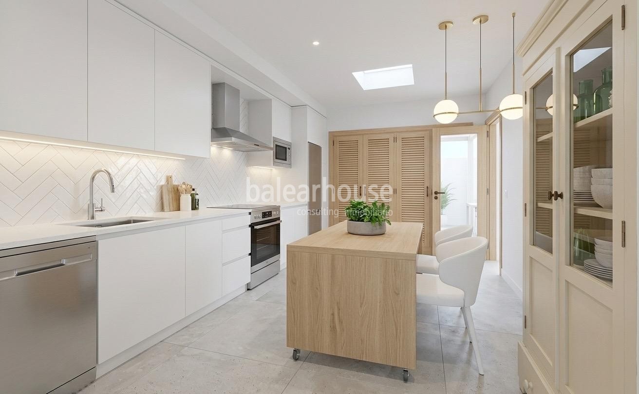 Light-filled semi-detached home with terraces and a private garden near Bellver Castle
