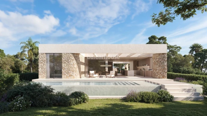 Extraordinarias vistas al mar desde primera línea en esta villa de nueva construcción situada muy cerca de Palma