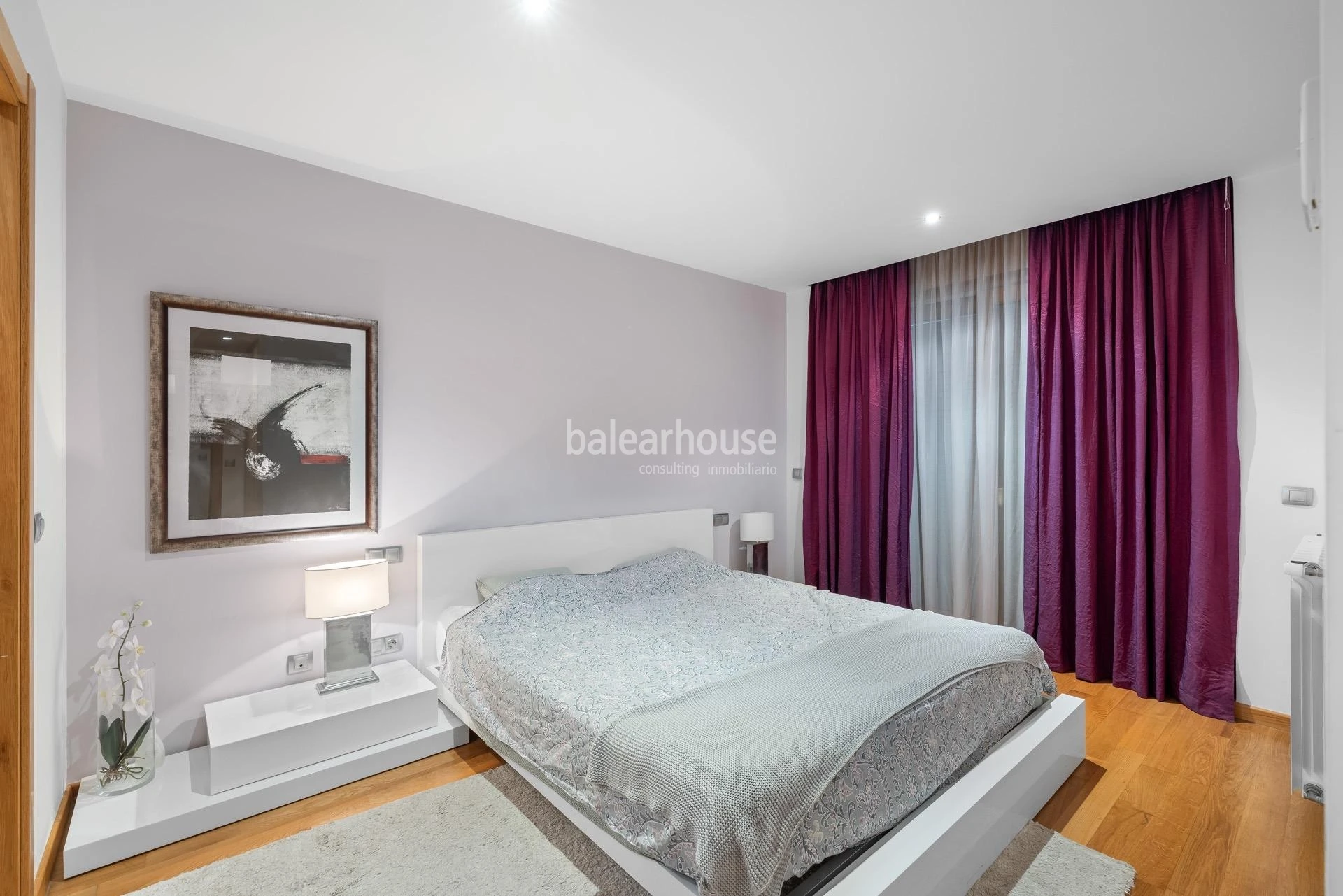 Designwohnung mit hochwertiger Ausstattung, Terrasse, Pool und schönem Meerblick in Portixol