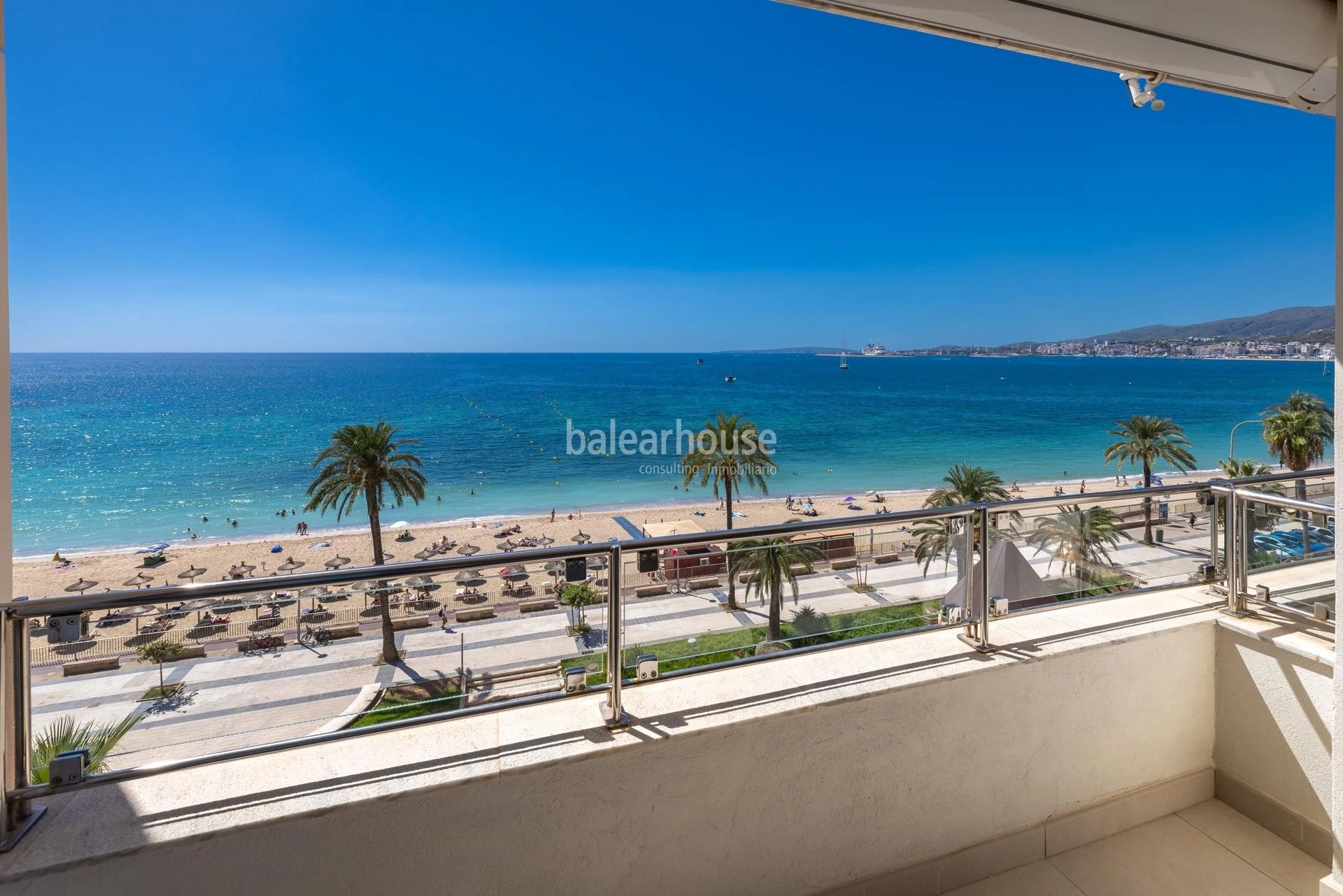  Spectacular Sea Views from this Bright Apartment on the Portixol Seafront