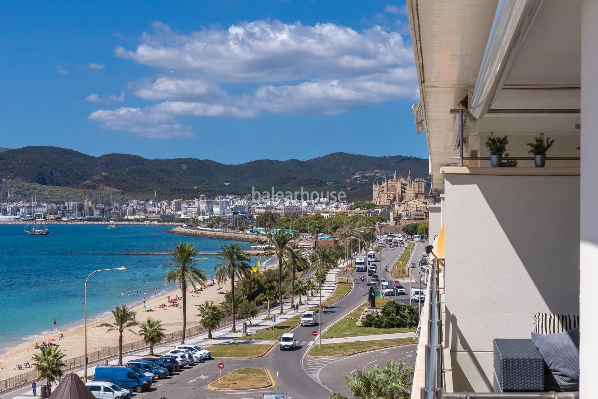  Spectacular Sea Views from this Bright Apartment on the Portixol Seafront