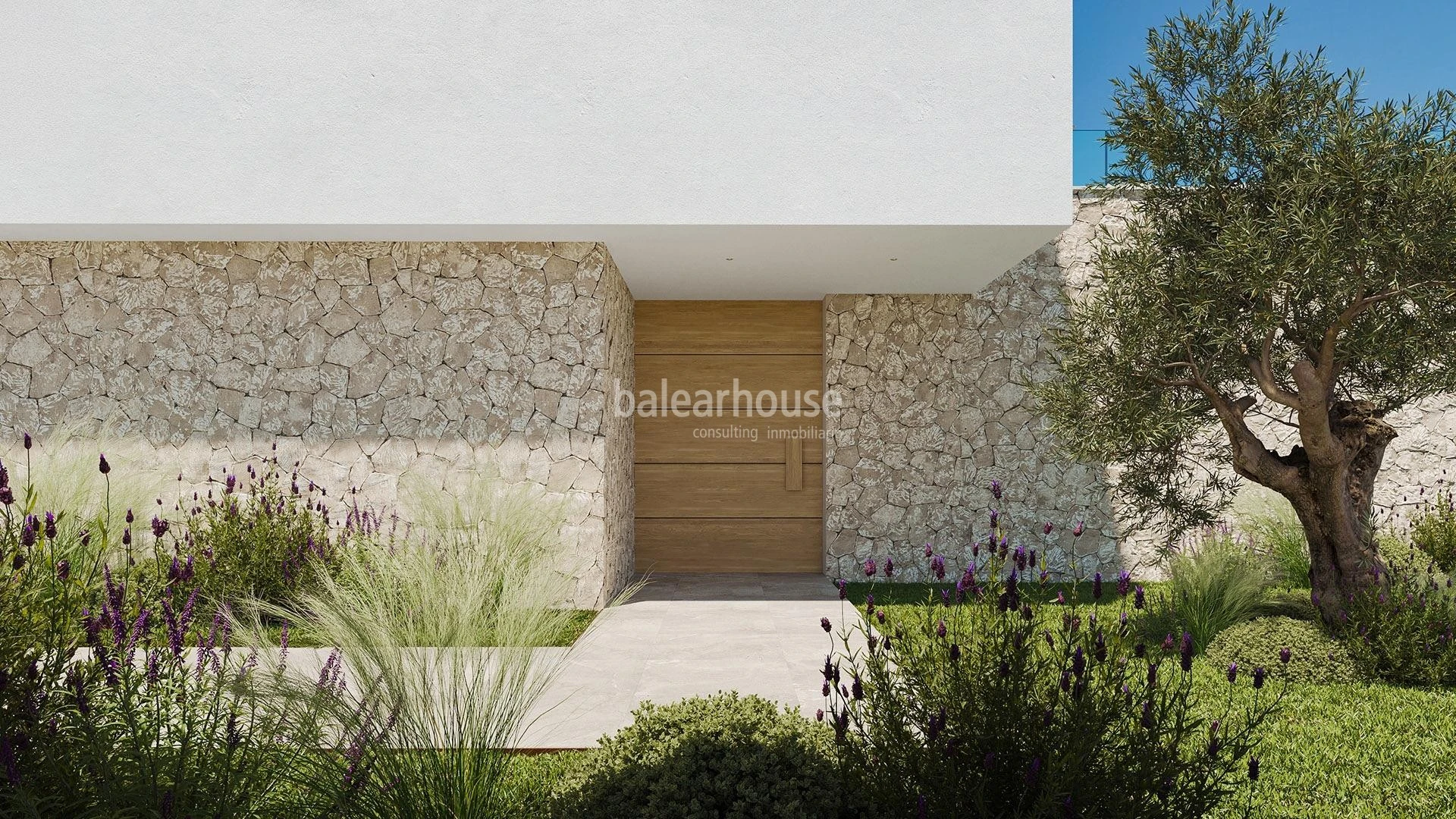 Gran villa de diseño contemporáneo junto a la playa con piscina, jardín y vistas al mar en Sol de Mallorca